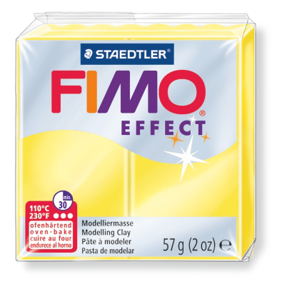 Ofenhärtende Modelliermasse Fimo, transluzent-gelb