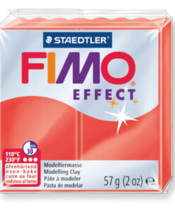 Ofenhärtende Modelliermasse Fimo, transluzent-rot