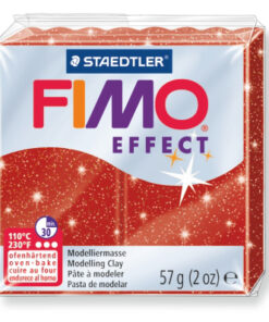 Ofenhärtende Modelliermasse Fimo, glitter-rot