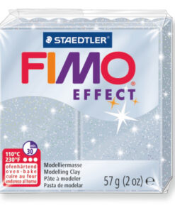 Ofenhärtende Modelliermasse Fimo, glitter-silber