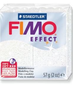 Ofenhärtende Modelliermasse Fimo, glitter-weiß
