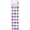 Glitter-Sticker Blüten, violett, zum Basteln