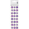 Glitter-Sticker Blüten, violett, zum Basteln