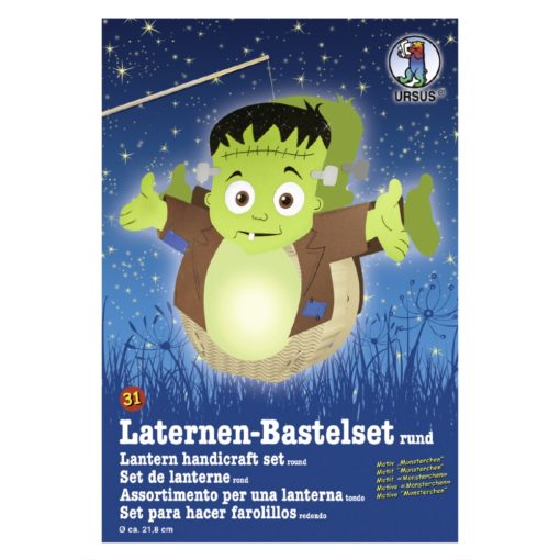 Ursus Laternen-Bastelset, rund, Monsterchen