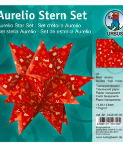 Ursus Aurelio-Stern Transparentpapier Winterzauber, rot/orange