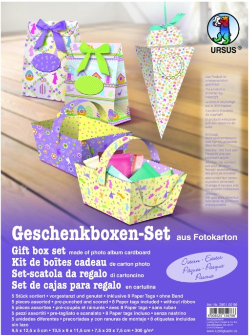 Ursus Geschenkboxen-Set aus Fotokarton