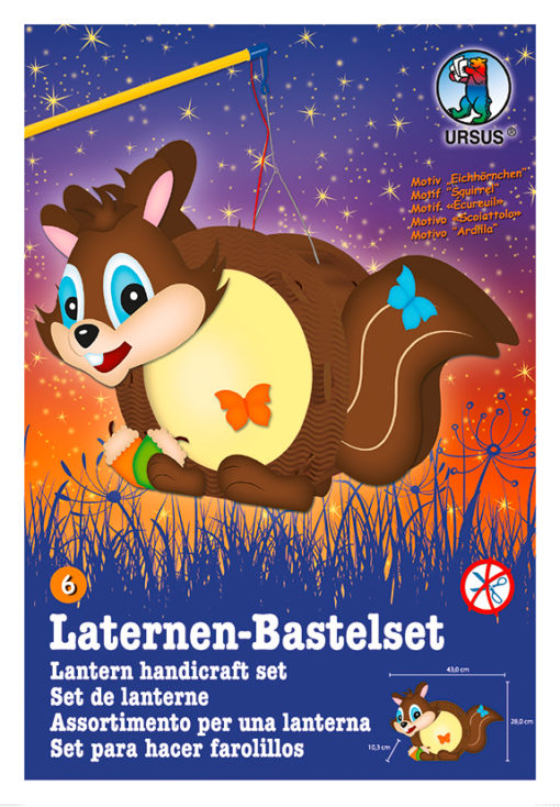 Ursus Laternen-Bastelset, Easy Line, Eichhörnchen