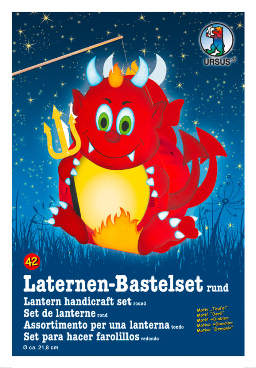 Ursus Laternen-Bastelset, rund, Teufel