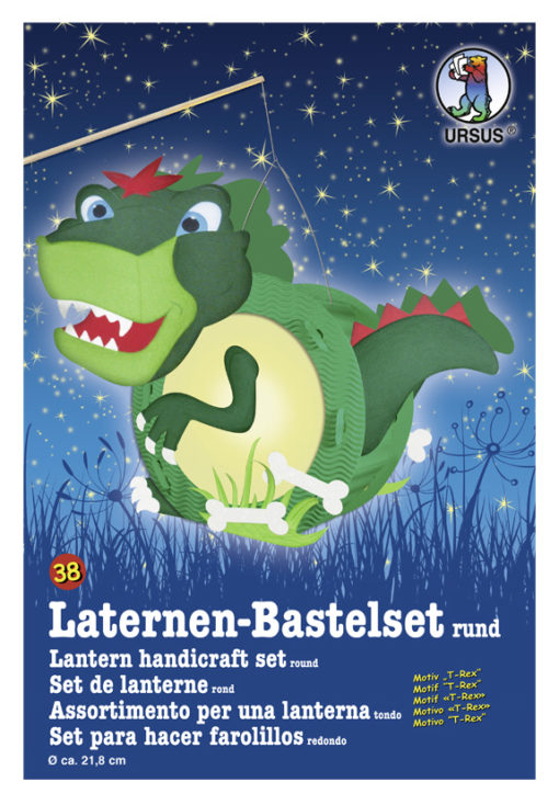 Ursus Laternen-Bastelset, rund, T-Rex