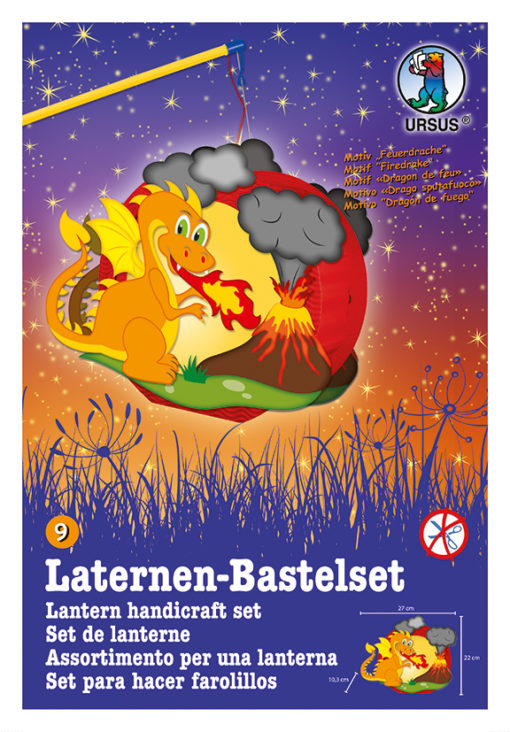 Ursus Laternen-Bastelset, Easy Line, Feuerdrache