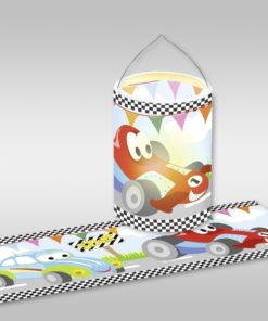 Transparenter Laternen-Zuschnitt mit Rennwagenmotiven
