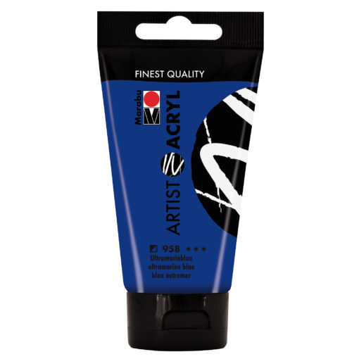 marabu artist acryl malfarbe ultramarinblau 75ml