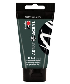 marabu artist acryl malfarbe permanentgrün dunkel 75ml