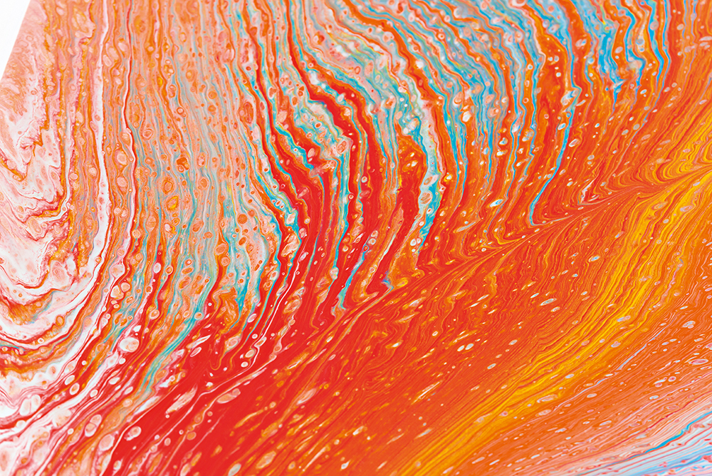 SWIRL mit Acrylfarben und Pouring Fluid