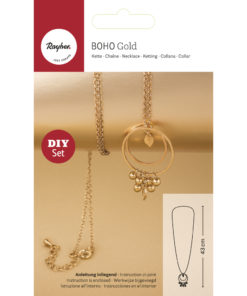 Bastelpackung Boho-Kette Goldblatt