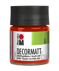 samtmatte Acrylfarbe, 50ml, zinnoberrot hell, zum Malen