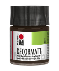 samtmatte Acrylfarbe, 50ml in dunkelbraun, zum Malen