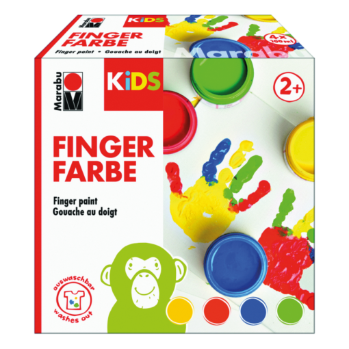 Marabu KIDS Fingerfarben SET 4-Becher