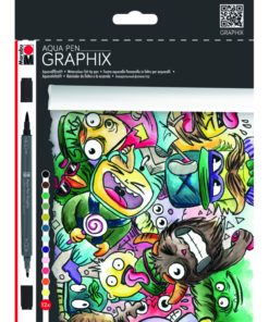 Marabu Aqua Pen Graphix MEGAMASH 12er Set