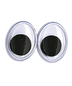 ovale Plastik-Wackelaugen 10mm