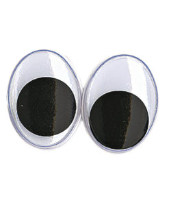 ovale Plastik-Wackelaugen 15mm