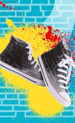 Sneaker im streetart Style.