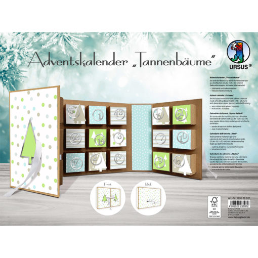 Adventskalender Buch Tannenbäume