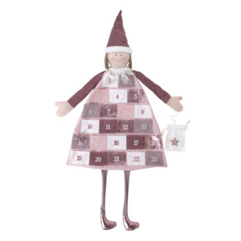 taupe /& mint Kraft Sticker Adventskalender zum Befüllen /'Zahlenmix/' rosé