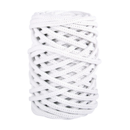 Braidy Recycling Garn, geflochten, 6mm ø, weiß
