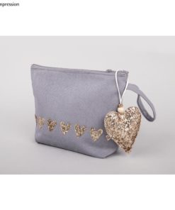 Tasche mit Glitzerstoff in gold