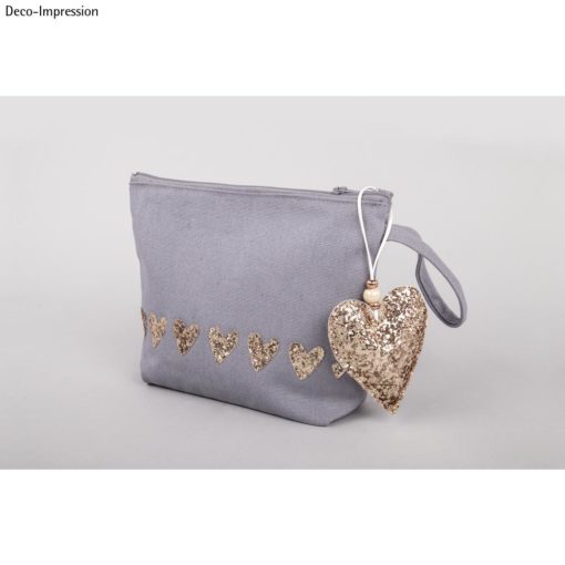 Tasche mit Glitzerstoff in gold