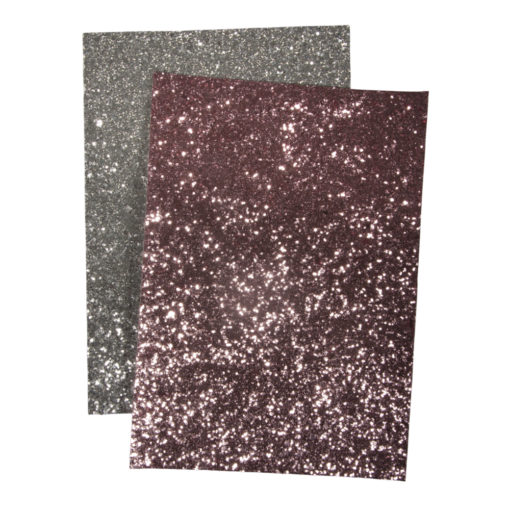 Glitzerstoff in silberrosé