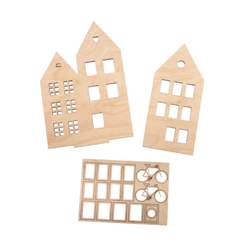 Holzmotiv Häuser