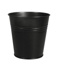 Metall Topf 10,5cm Ø in schwarz, für Dekorationen
