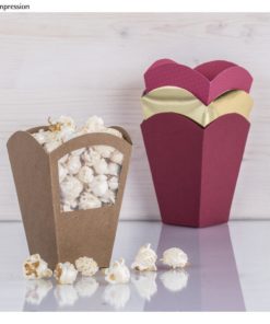 Papierschablone Popcorn-Tüte, fertige Box