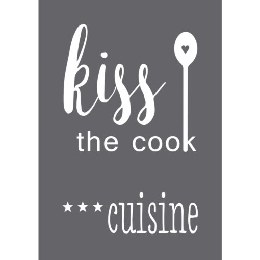 Schablone "Kiss the cook" A5