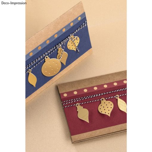 2 Karten mit Scrapbookingpapier "Gold Foil Dots"