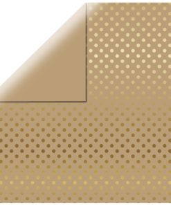 Scrapbookingpapier Gold Foil Dots in kraft