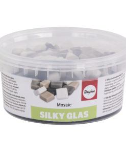 Silky Glas Mosaikmischung grau