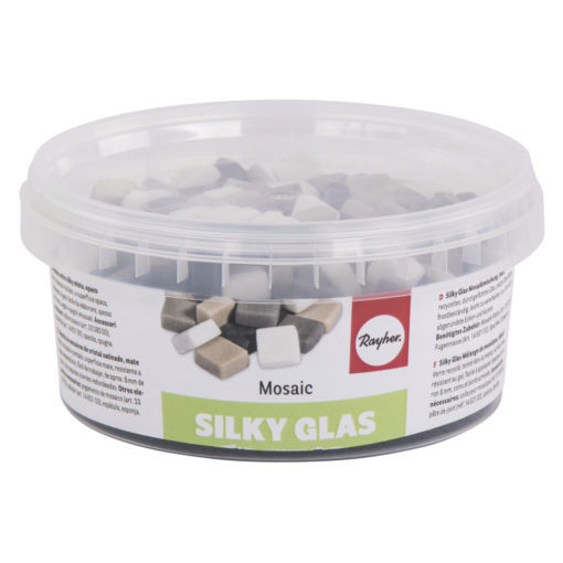 Silky Glas Mosaikmischung grau
