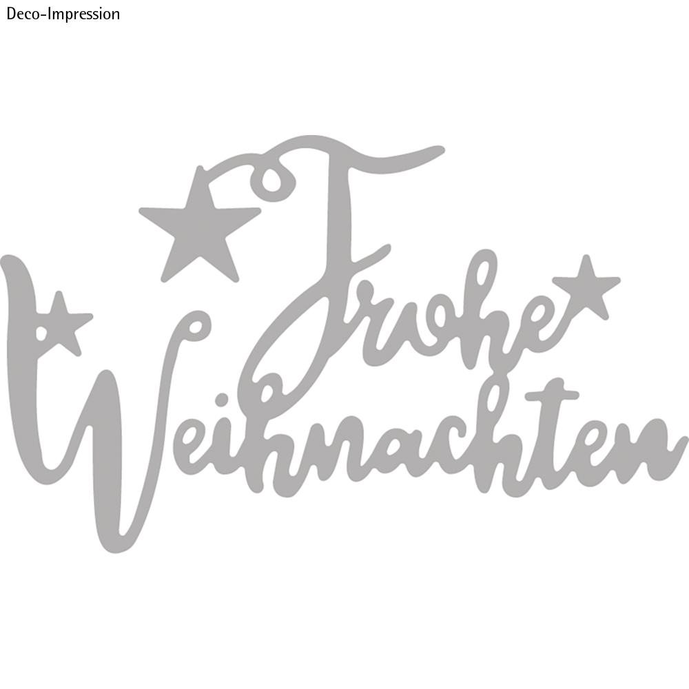 Stanzschablone "Frohe Weihnachten", 7,5x4,5cm, 1 Stück
