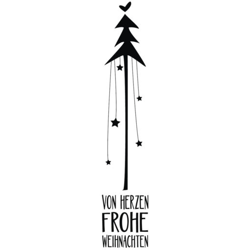 Stempel "Von Herzen Frohe Weihnachten"