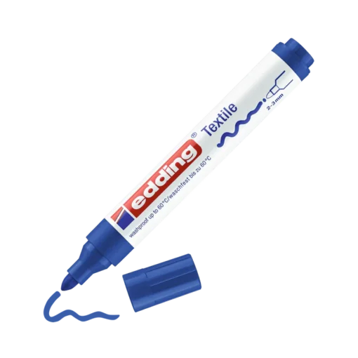 edding textilmarker blau