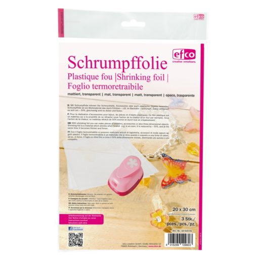 Schrumpffolie transparent, zum Erhitzen