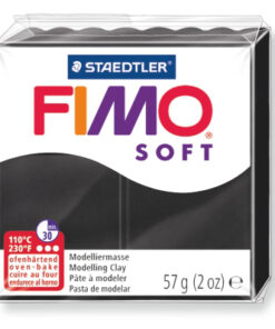 Ofenhärtende Modelliermasse Fimo, schwarz