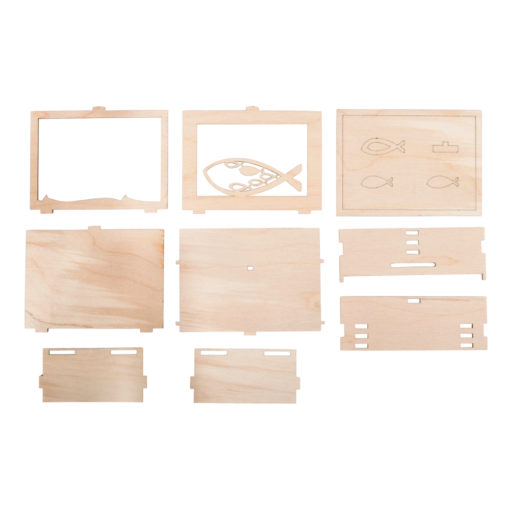 Geschenkbox Fisch aus Holz