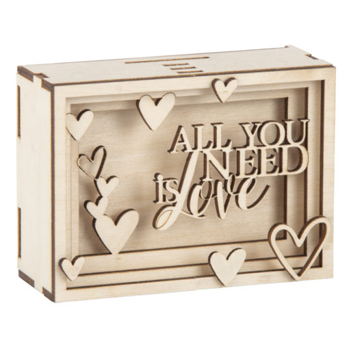 3D Holz-Geschenkbox Love