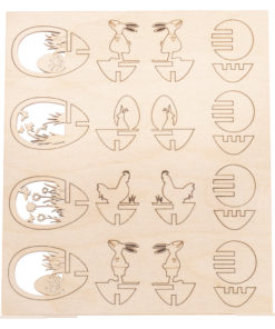 Holzsteckteile Ostermotive