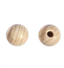 Rayher halbgebohrte Rohholz-Kugeln 18mm, 10 Stück