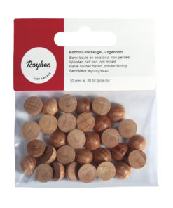 Rohholz-Halbkugel, ungebohrt, 10mm ø